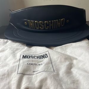 Authentic Moschino Black Maxi Visor Bumbag Style